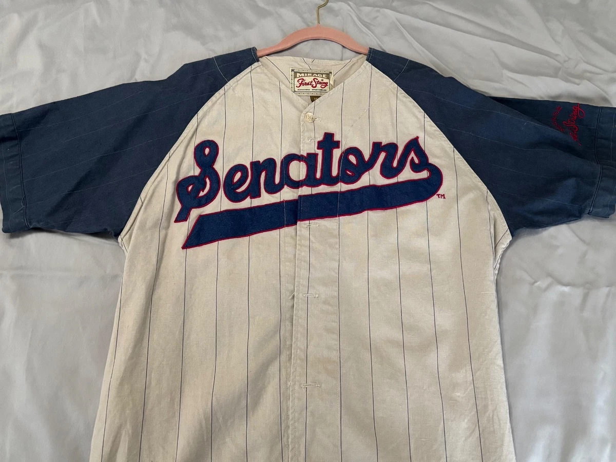 Mitchell & Ness Washington Senators Raglan 3/4 Sleeve Jersey Shirt - Men's Sizes