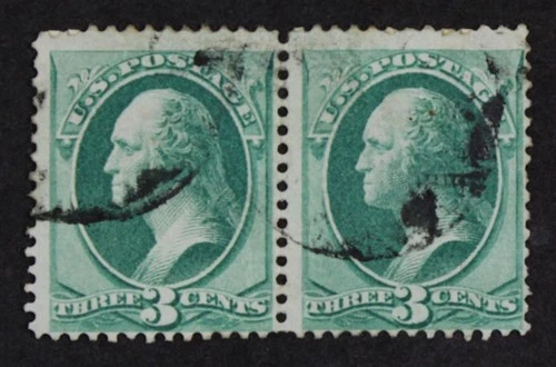 CKStamps: US Stamps Collection Scott#136 3c Washington Used Pair
