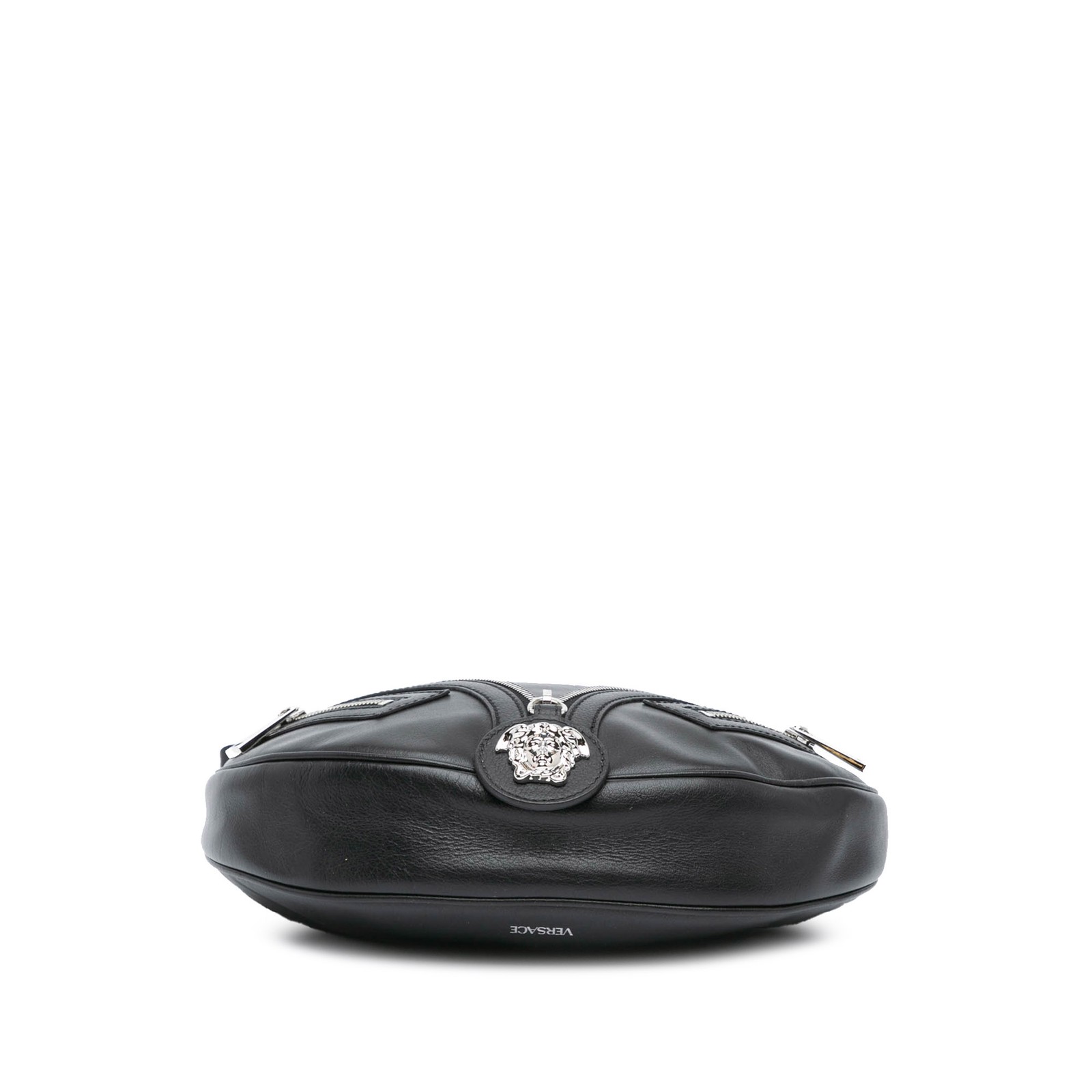 Authenticated Versace Small Leather Repeat Black … - image 3