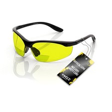 Bifocal Safety Glasses Yellow +1.5 Dioptre UV400 Anti-Fog Lens - For Cycling