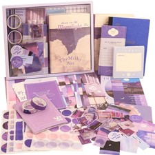 348 Pcs Scrapbooking Supplies Kit, Vintage Aesthetic Vintage, Moonlight