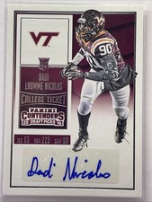 2016 Contenders Draft Picks Dadi Lhomme Nicolas RC Auto - Virginia Tech Hokies