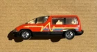 Vintage 1990 Hot Wheels #126 Diecast 1/64 Scale Red Chevy Lumina Mini Van
