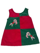 Vintage Rare Editions Christmas Girls Dress Corduroy Size 2t Rare Find