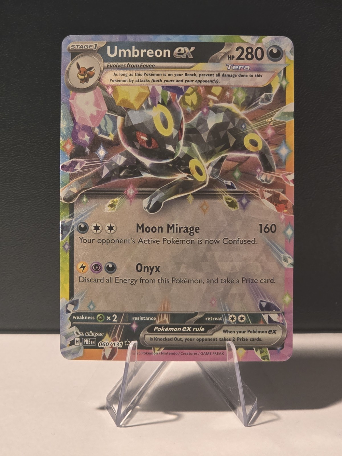 Umbreon ex 060/131 Double Rare Tera Holo - Prismatic Evolutions PRE Pokemon NM