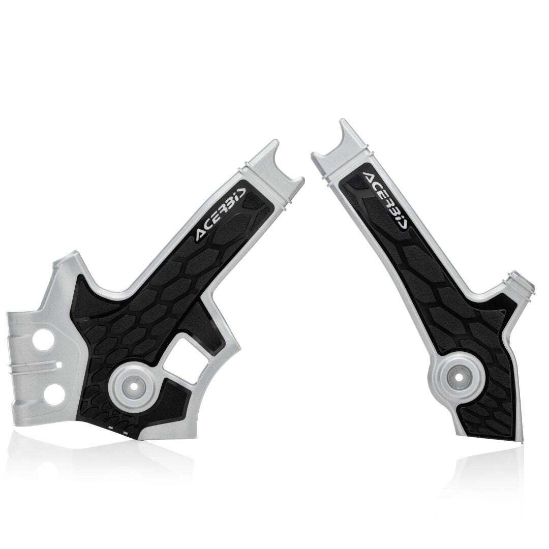Acerbis Silver/Black 0024288.223 - X-Grip Frame Guards - Suzuki Dr650 1996-2021 - Image 2