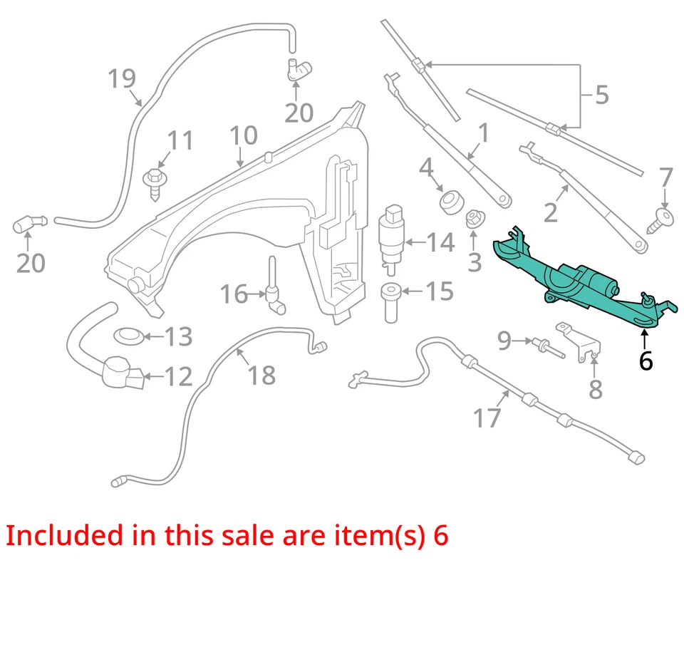2016 BMW X4 Windshield Wiper Transmission OEM 52K Miles - LKQ404825546 - Image 4 of 4