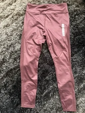 Women's Forever 21 Active Nylon Shiny Spandex Leggings Large NWT