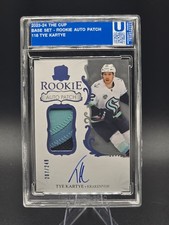 2023-24 UD The Cup Rookie Auto Patch Tye Kartye /249 #118 Seattle Kraken