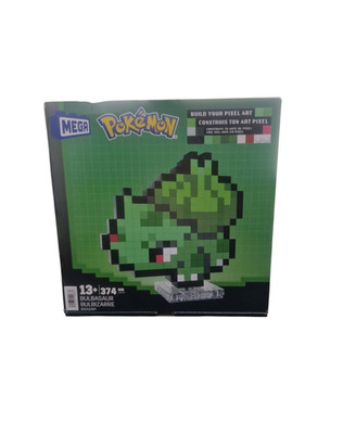 Mattel HTH75 - Mega - Pokémon - Bisasam Pixel Art Bauset, 374 Teile