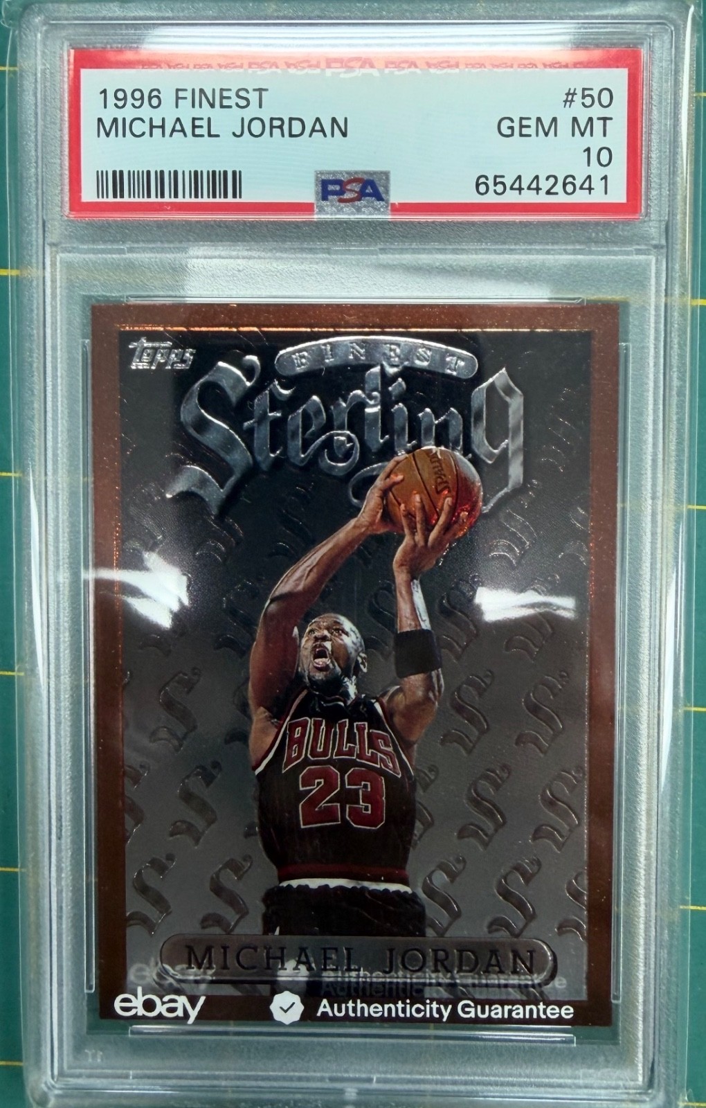 1996-97 Finest Common Bronze Michael Jordan #50 PSA 10 GEM MT Chicago Bulls Goat