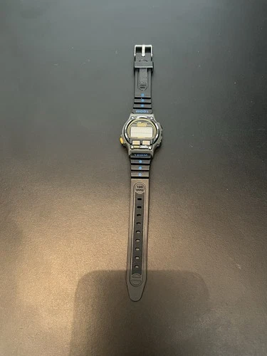 Vintage Timex Ironman Triathlon Watch Women’s 32mm Black 8 Lap 100M Indiglo 1992