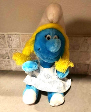 Vintage 1981 Smurfette Smurf Plush Doll Wallace Berrie Peyo