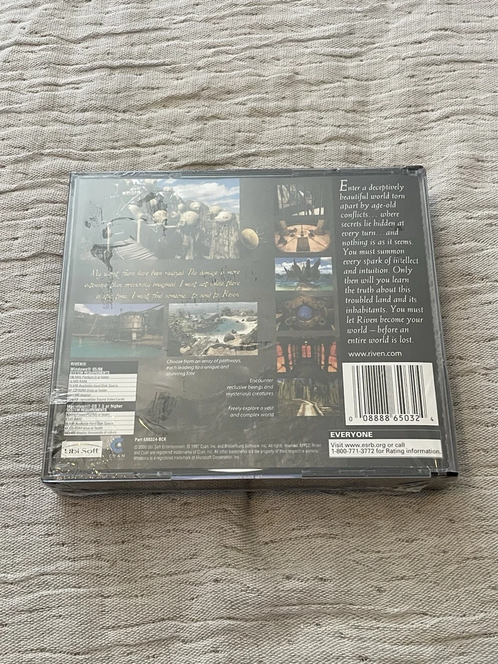 Riven The Sequel to Myst PC 1997 Game Factory Sealed PC MAC Ubisoft Vintage  - Image 2 of 4