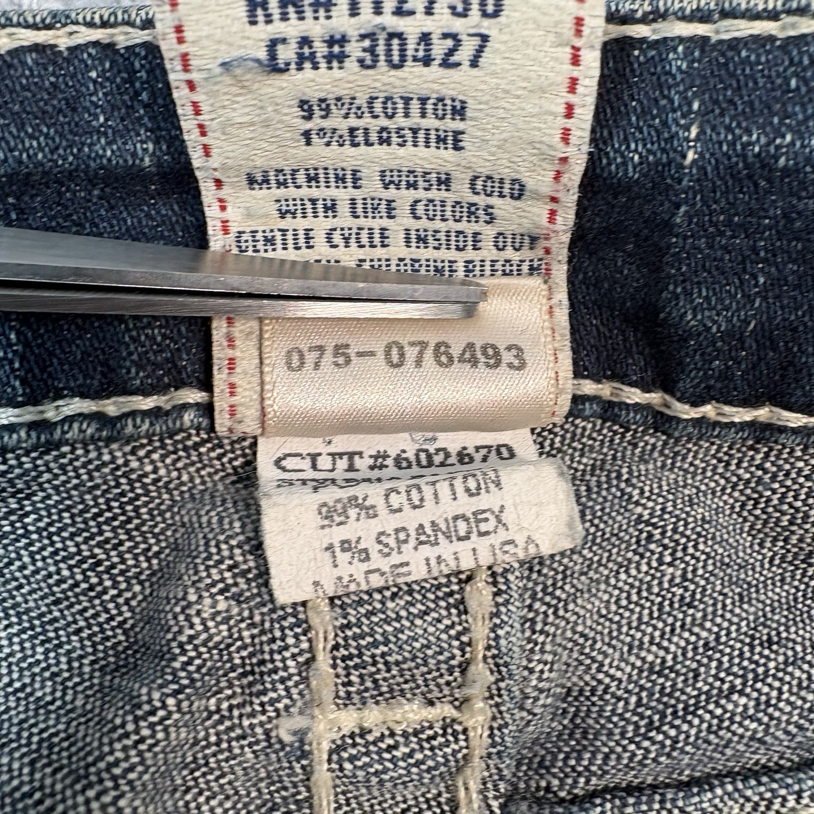 Vtg Women's True Religion Disco Joey Big T Crystal Flare Boot Cut Jeans 27 Y2K thumbnail 16