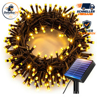 Lichterkette Solar 12M 120 LED Warmweiß FüR Outdoor Garten Terrasse