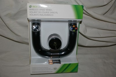 Official Microsoft Xbox 360 Wireless Speed Wheel Controller Black READ NEW