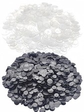 Buckle Plastic Buttons, 100PCS Round Buttons DIY Shoes Medium, Black