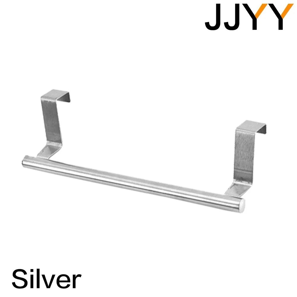 Over Cabinet Door Towel Rack Bar Hook Kitchen Storage Bathroom Shelf Holder