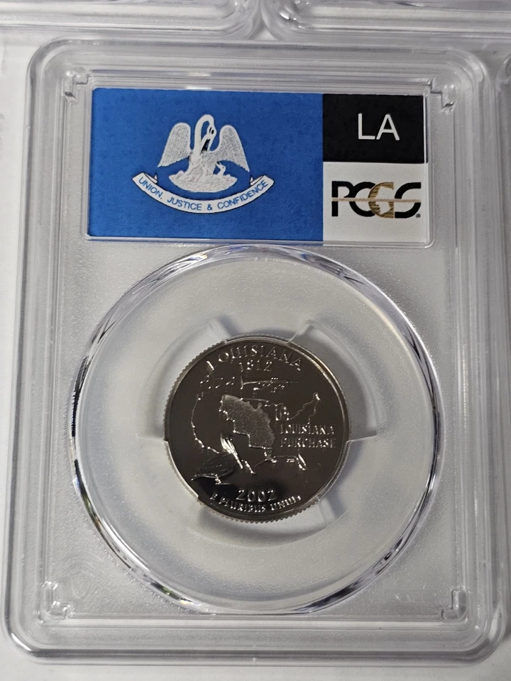 2002-S  Clad  Proof State Quarter Set PCGS PR70 DCAM-State Flag !!!Ships Free!!! - Image 3 of 4