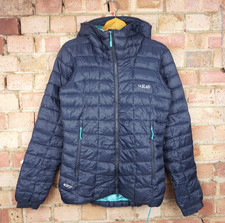 RAB Femmes Nébuleuse Veste Pro Taille UK 8 Marine Doudoune Actif à Capuche