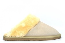 Womens Suede Slippers Ladies Leather Slippers Mule Slippers Faux Fur Stone