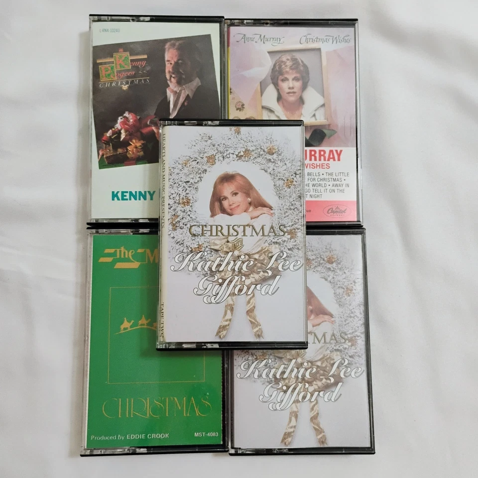 Vintage Christmas Cassette Tape Lot Of 5 Kenny Rogers Kathy Lee The McKameys - Imagem 2 de 4