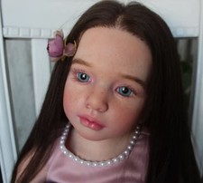 40'' Elegant Reborn Doll Kit Toddler Girl Rooted Straight Hair Vinyl Painted Toy