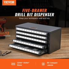 Drill Bit Dispenser Cabinet, Stackable Drill Dispenser for Drill Bit Stora 190