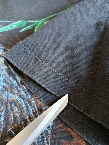 Vintage 90s Made In Usa Single Stitch Black Animal Double Print T-Shirt Rare M - Bild 4 von 6