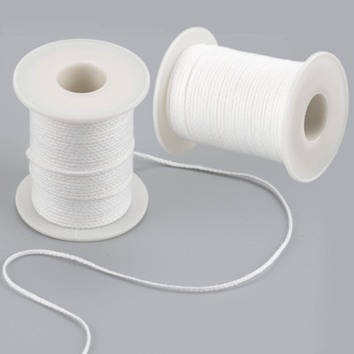 400 Ft Braided Wick 24 Ply Candle Wick Spool 2 Rolls Braided Wick Spools Bulk Co