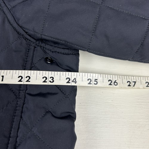 Barbour Women Quilted Navy Jacket Size US 2XL Button And Zip Closure - Picture 4 of 6
