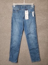 Gloria Vanderbilt Shape Effect High Rise Straight Jeans Women 6 Blue Pull On NEW