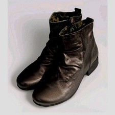 FLY London Merk 093 Metallic Brown UK 7 Slouch Ankle Boots US 9 Bootie Womens 