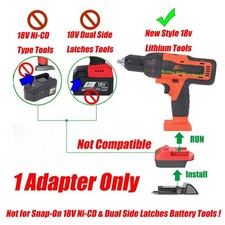 1 Adapter fits Milwaukee M18 Battery To for New Style Snap-On 18V Li-ion Tools