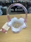 fenton glass basket with handle