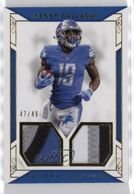 2017 National Treasures Rookie Dual Materials Gold 47/49 Kenny Golladay RC 2k3