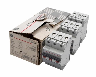 3x General Electric Elfa EP63B10 566582 3-polig Leitungsschutzschalter -unused- - Bild 1 von 4