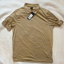 Oakley Hydrolix Men's Regular Fit Short Sleeve Polo Shirt Beige Size M