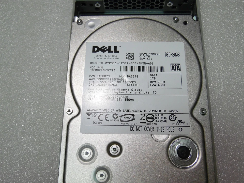 1TB 7.2K 3Gb/s DELL HDD SATA 3.5" GEN 11 12 13 SERVER POWEREDGE YR660 - Image 3 of 3