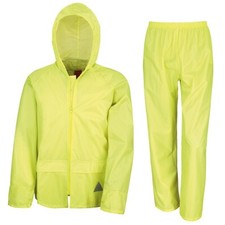 Unisex Regenanzug Regenjacke Regenhose Wind- & Wasserabweisend Kapuze S-XXL 