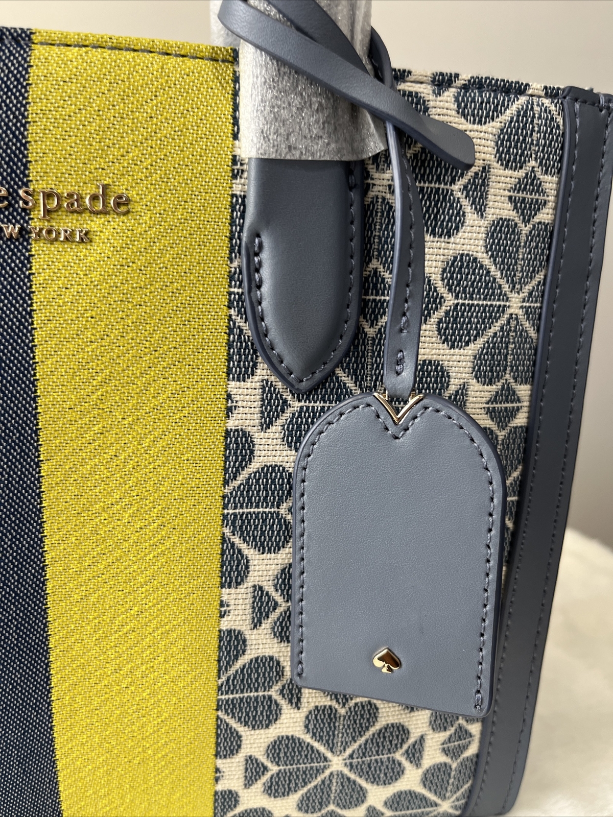 NWT Kate Spade Spade Flower Jacquard Manhattan Stripe Small Satchel eBay