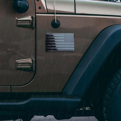 2x Black USA American Flag Metal Sticker Car Truck Decal Body Emblem Accessories - Bild 6 von 17