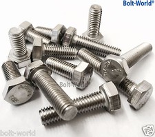 M4 / 4mm A2 STAINLESS STEEL HEX HEXAGON HEAD SET SCREW BOLTS FULLY THREADED