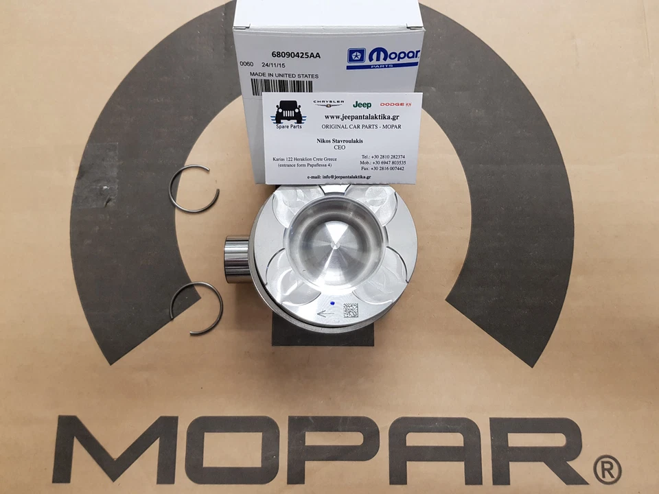 Pistón de motor con anillos STD - Jeep Wrangler JK 2.8CRD 2011-2018 nuevo fabricante de equipos originales Mopar Foto 3 de 3