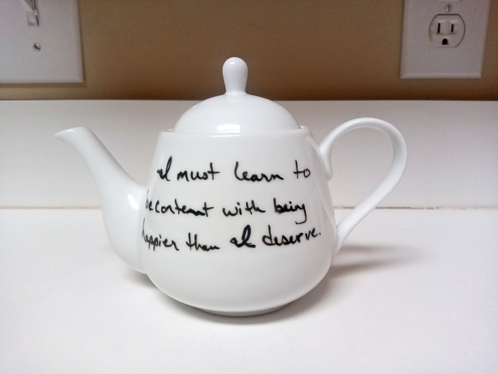 Old Amsterdam 1701 Porcelain Works White Ceramic 2 Cup Tea Pot With