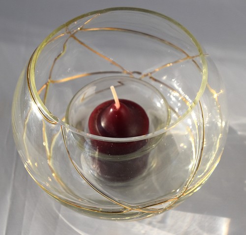 PartyLite Hand Blown Calypso Tealight Holder – P7116 – Retired - NIB - Picture 7 of 10