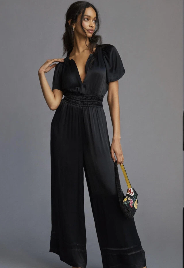 Anthropologie black jumpsuit cheap