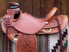 STG Horse Wade Tree A Fork Premium Western Leather Roping Ranch Work Saddle
