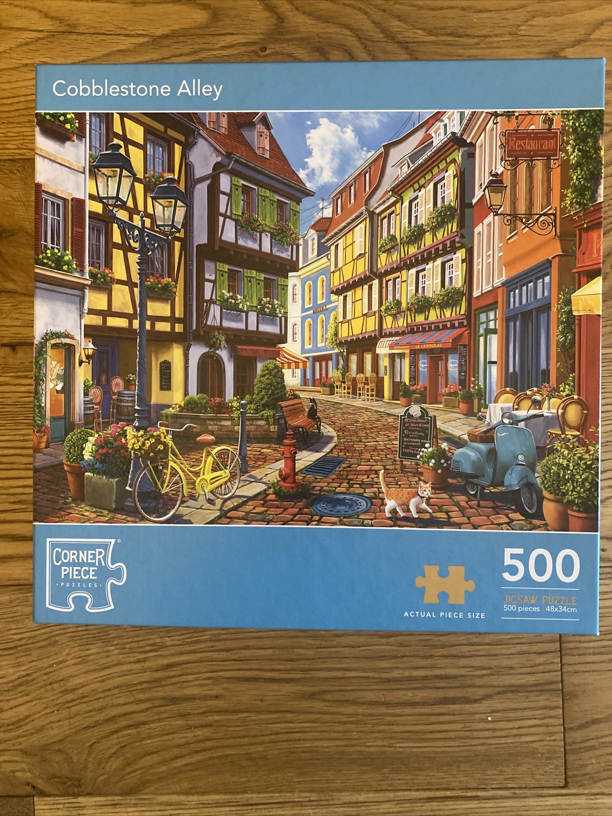 Corner Piece Cobblestone Alley 500 Piece Jigsaw Puzzle The Works